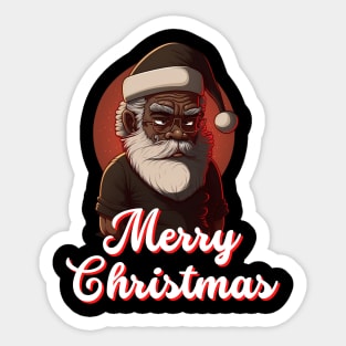 Black Santa, African American Santa Sticker